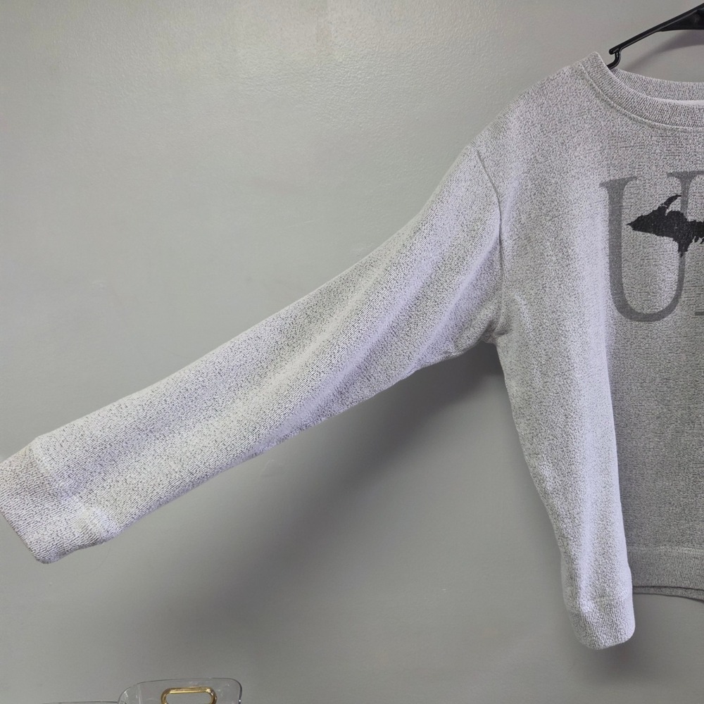 UP Upper Peninsula Sweatshirt Womens Large Gray Avalon Apparel Michigan Graphic - Picture 2 of 8